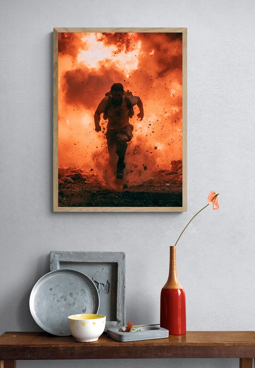 Explosive Action Runner Poster. — room view 3