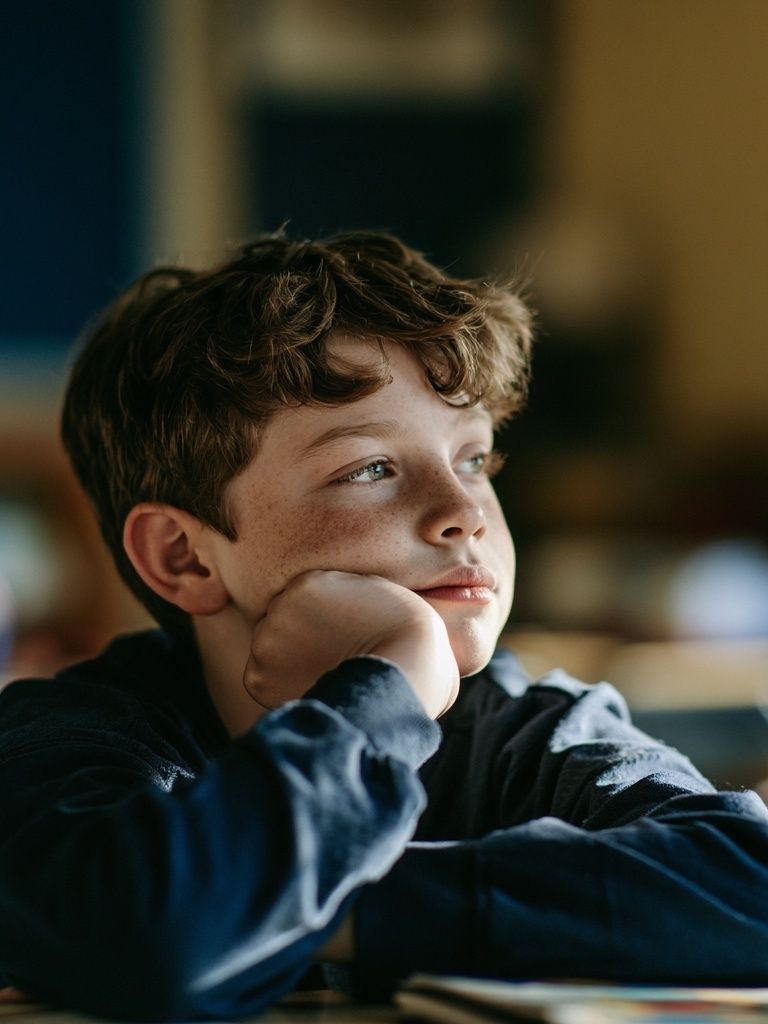 Thoughtful Boy Portrait Print. poster — photography art