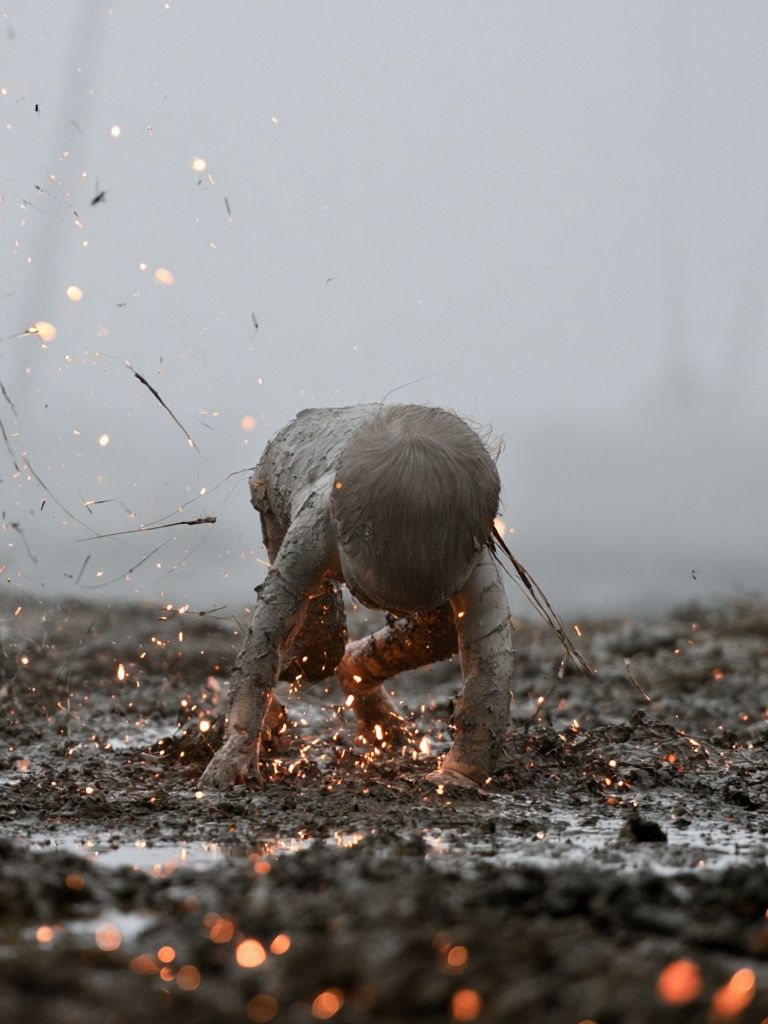 Mud Child Sparks Photography Poster. poster detail