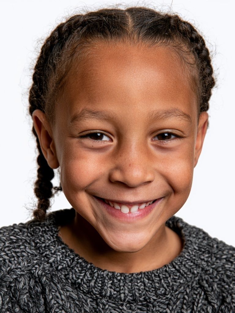 Smiling Child Portrait Poster. poster detail