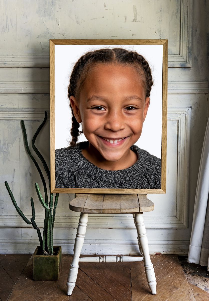 Smiling Child Portrait Poster. room preview