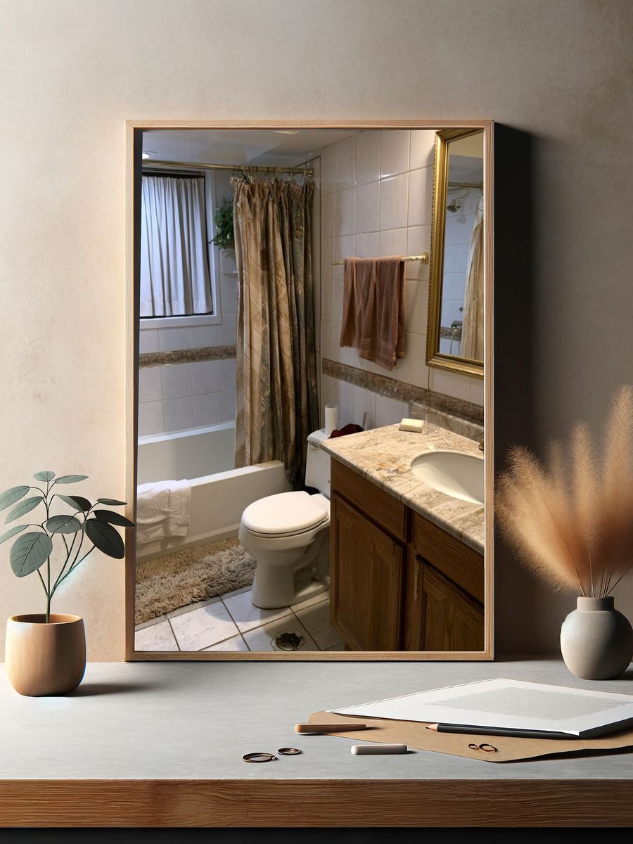 Vintage Bathroom Interior Photography Poster. — room view 2