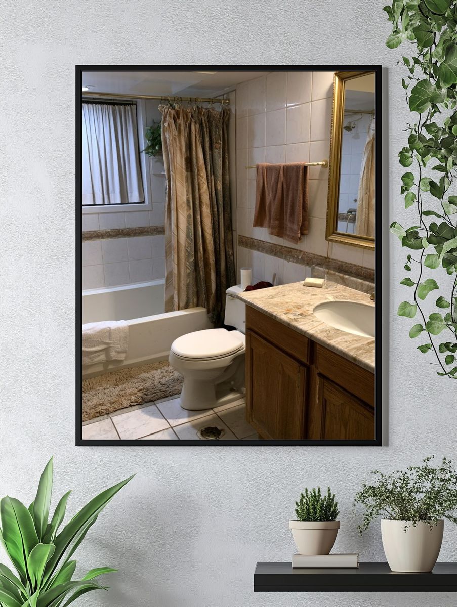 Vintage Bathroom Interior Photography Poster. — room view 4