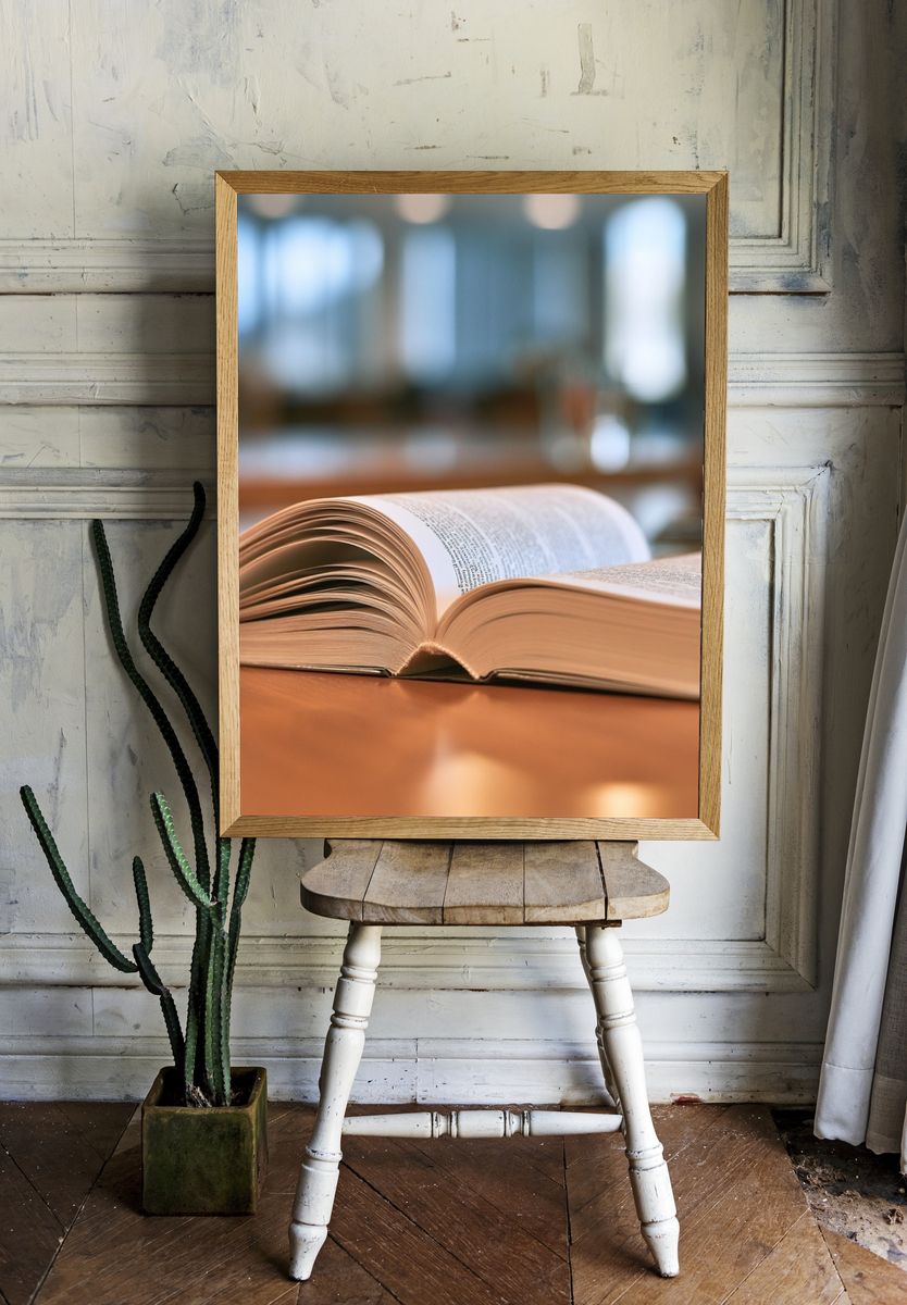 Open Book Photography Poster. — room view 1
