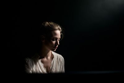Moody Woman Portrait Photography Poster.