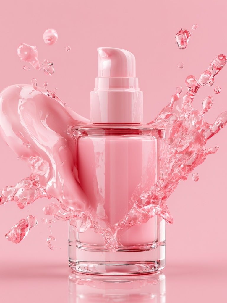 Pink Skincare Bottle Photography Poster. poster — photography art