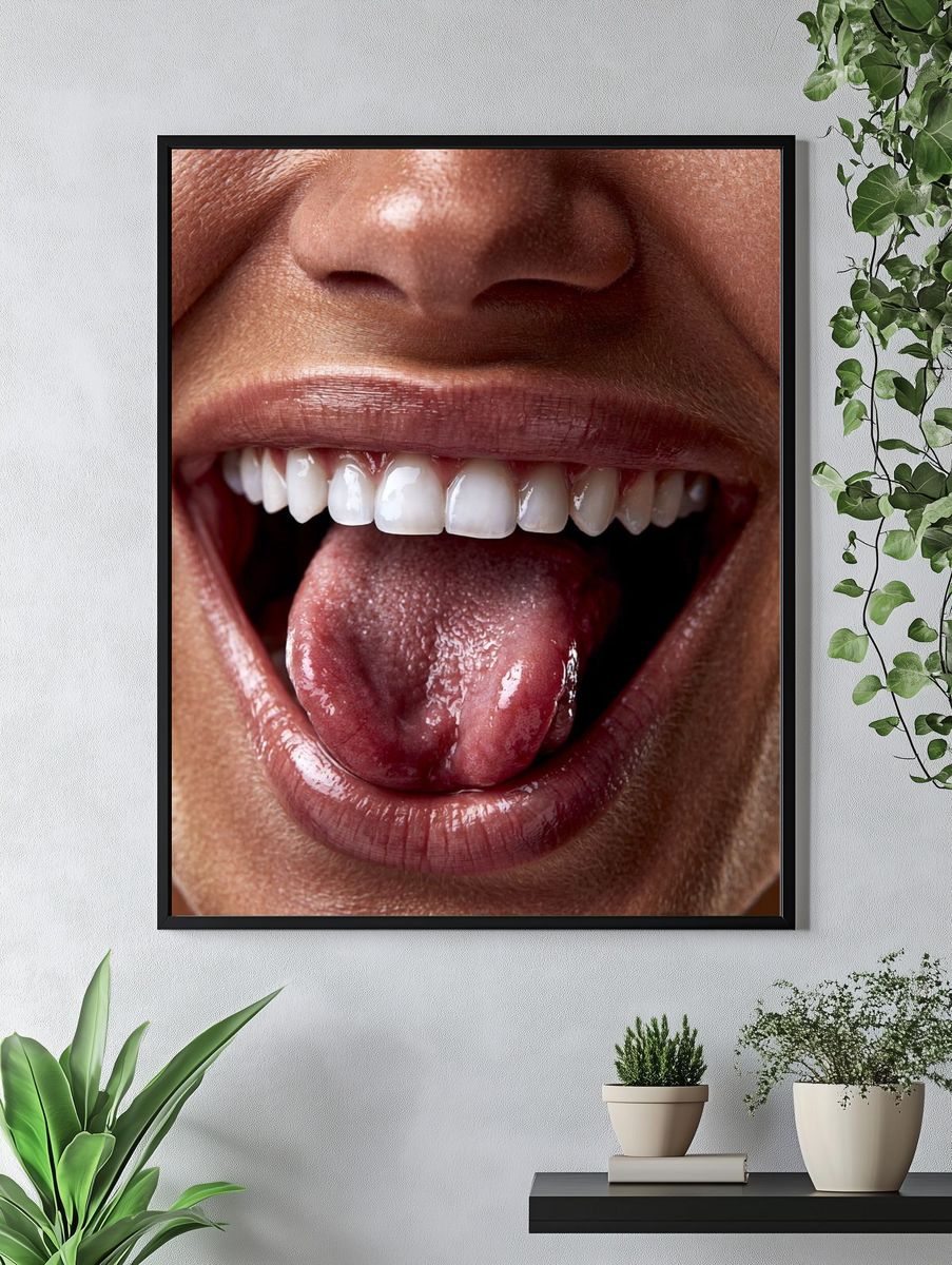 Open Mouth Portrait Photography Poster. — room view 4
