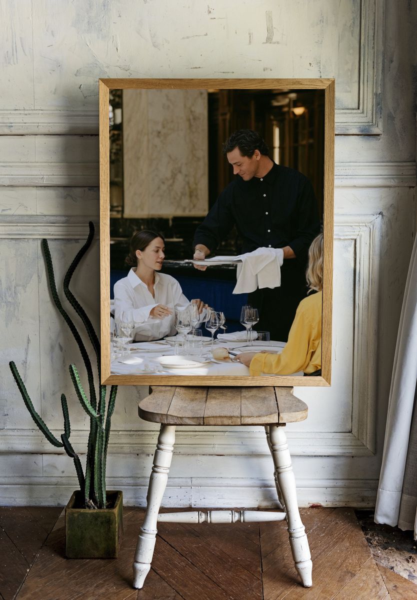 Elegant Restaurant Service Photography Poster. — room view 1