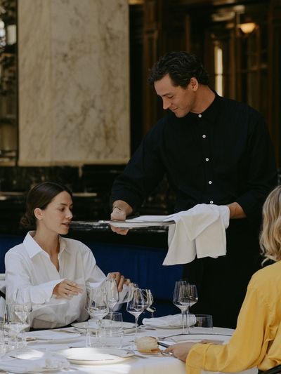 Elegant Restaurant Service Photography Poster. poster