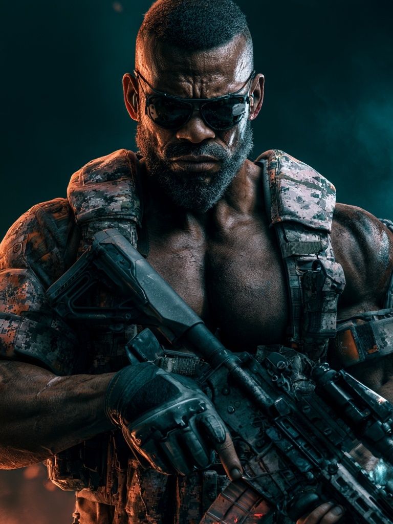 Tactical Soldier Portrait Poster. poster — photography art