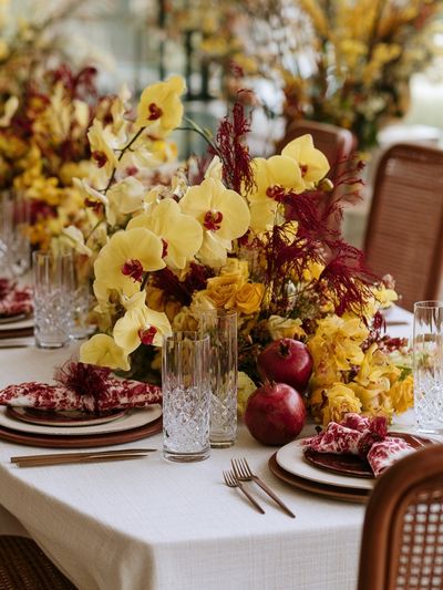 Elegant Floral Tablescape Photography Poster. poster