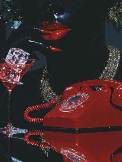 Red Telephone Still Life Poster. poster print
