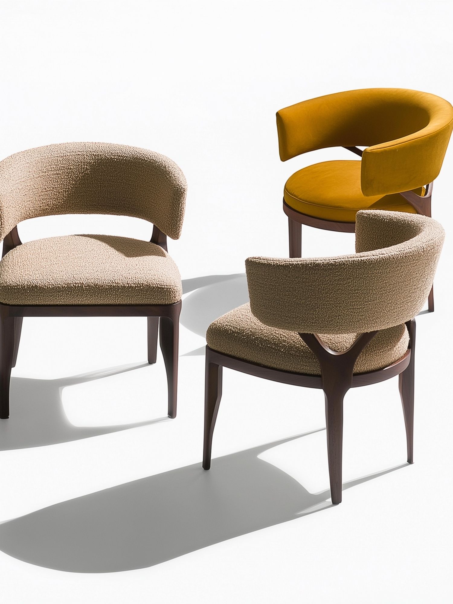 Modern Curved Chairs Photography Poster. poster — photography art