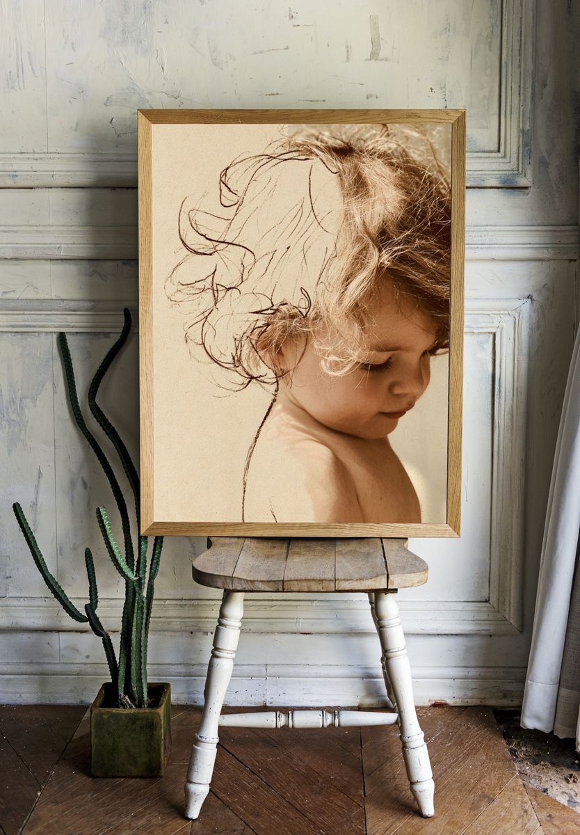 Dreamy Child Portrait Photography Poster. room preview