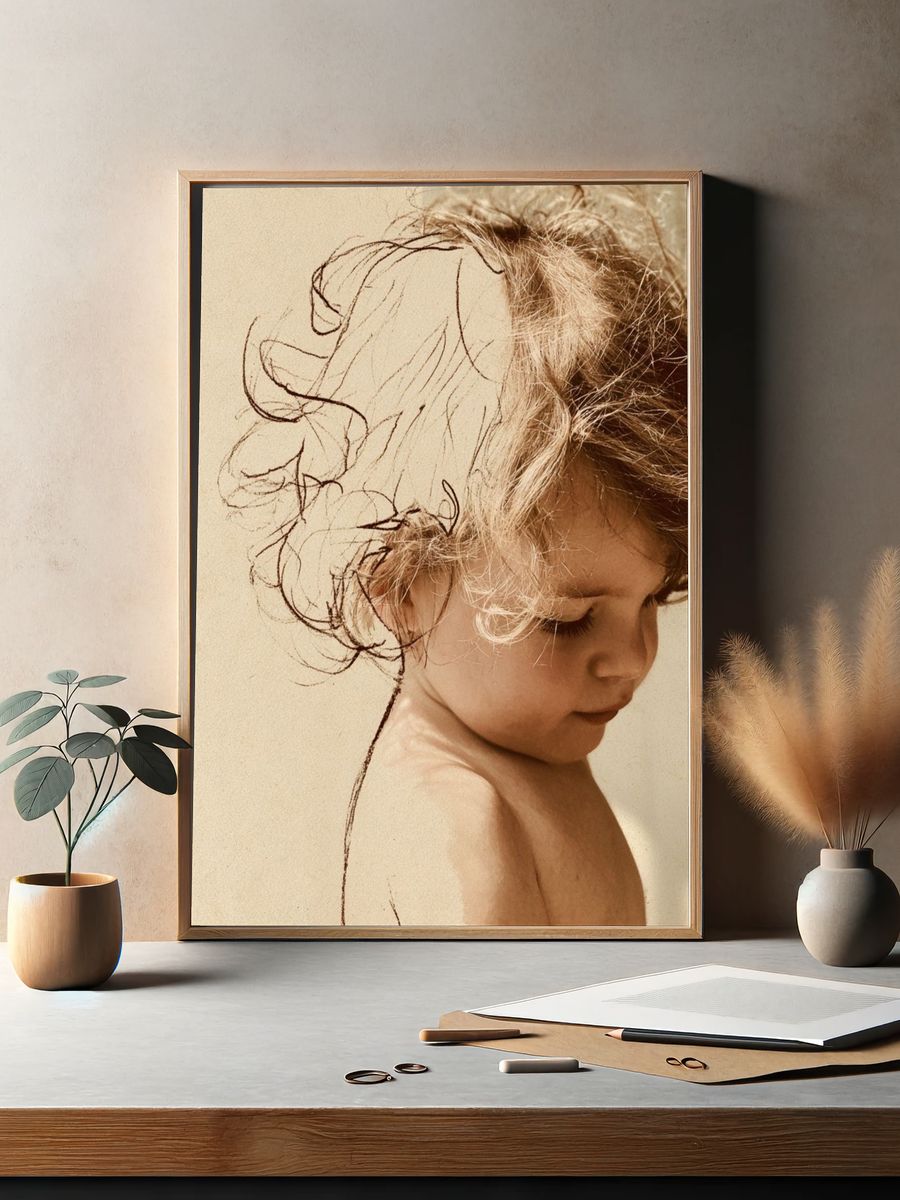 Dreamy Child Portrait Photography Poster. — room view 2