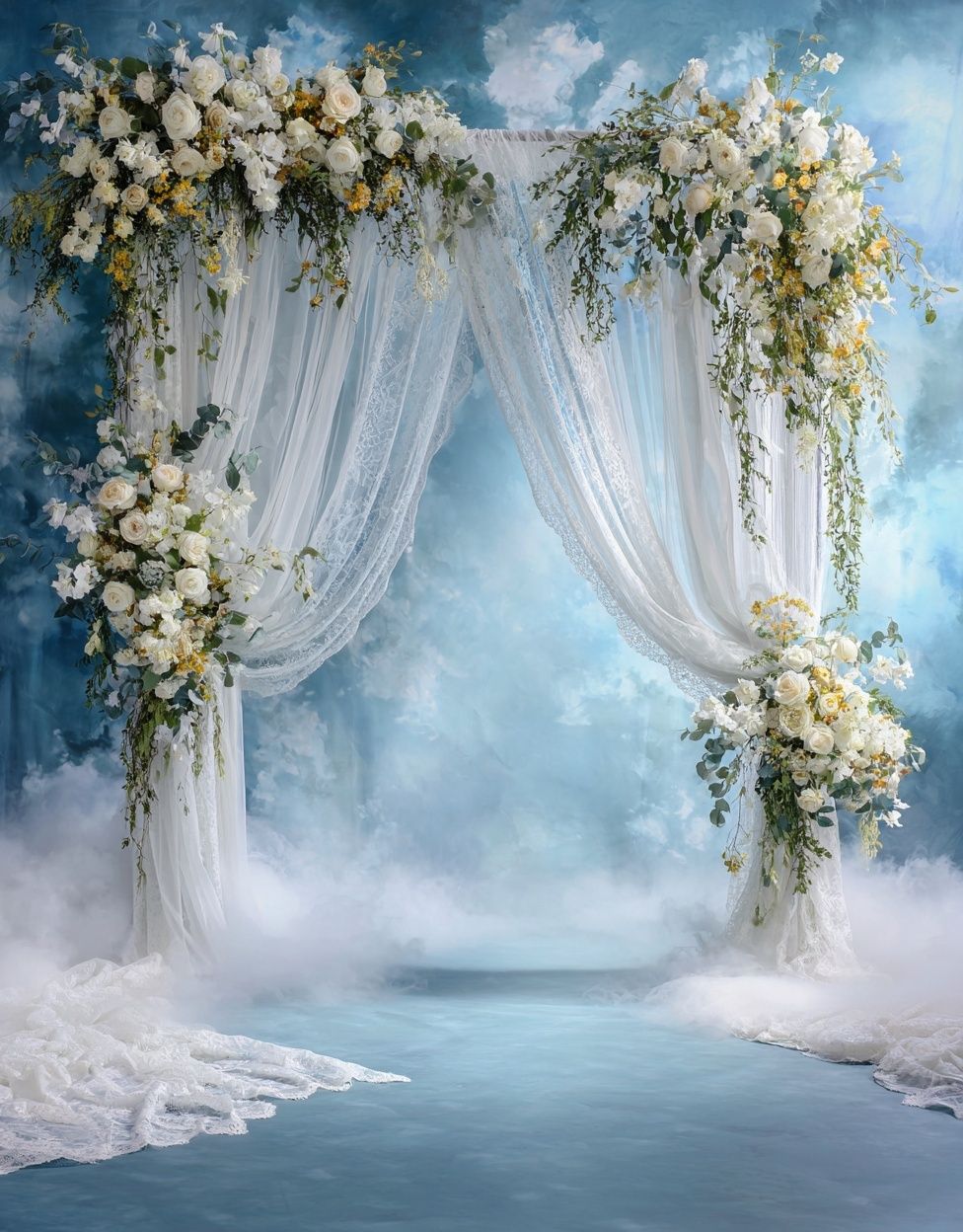 Floral Wedding Arch Photography Poster. poster detail