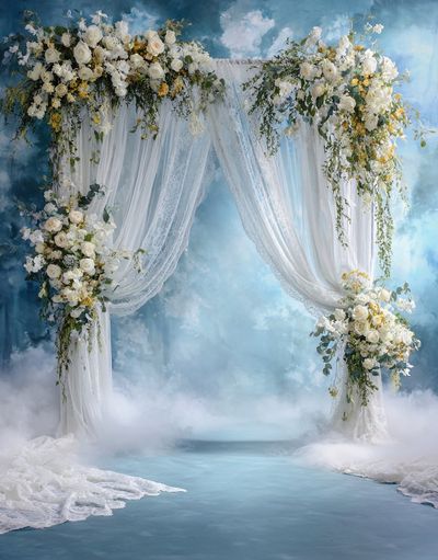 Floral Wedding Arch Photography Poster. poster