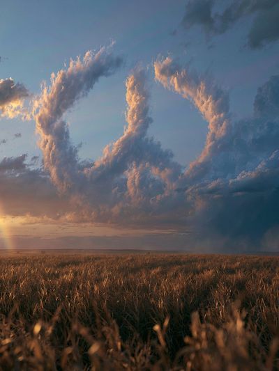 Stormy Prairie Sky Photography Poster. poster
