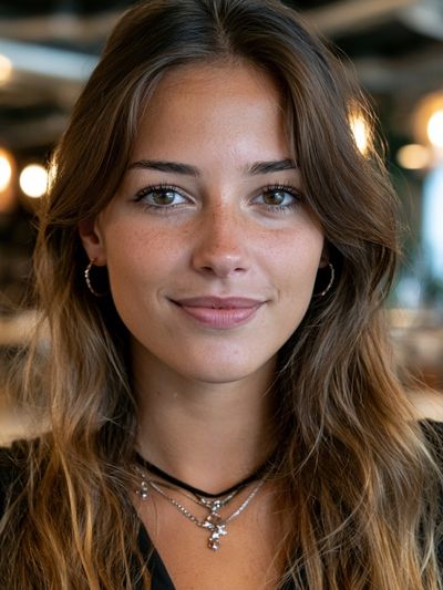 Smiling Woman Portrait Photography Poster. poster