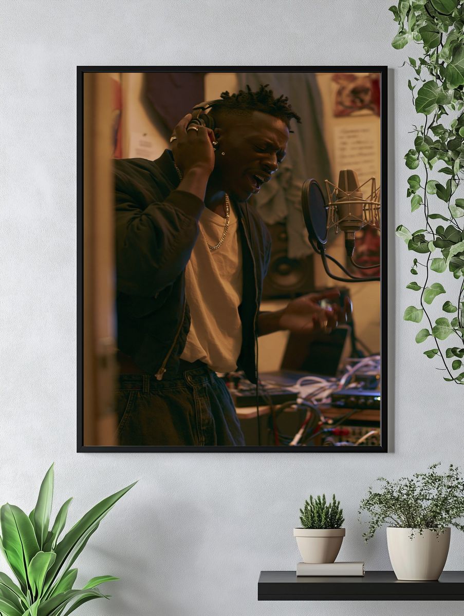 Studio Vocal Performance Photography Poster. — room view 4