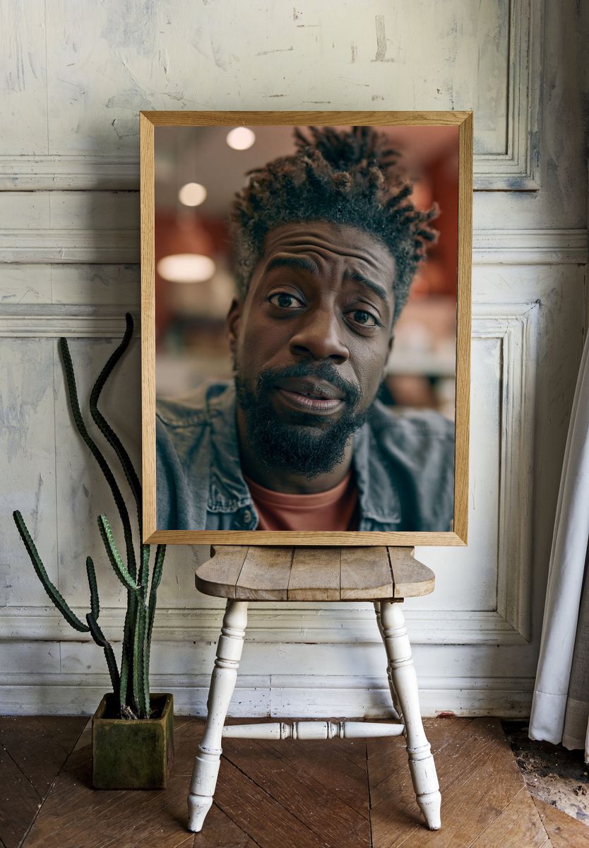 Thoughtful Portrait Photography Poster. — room view 1