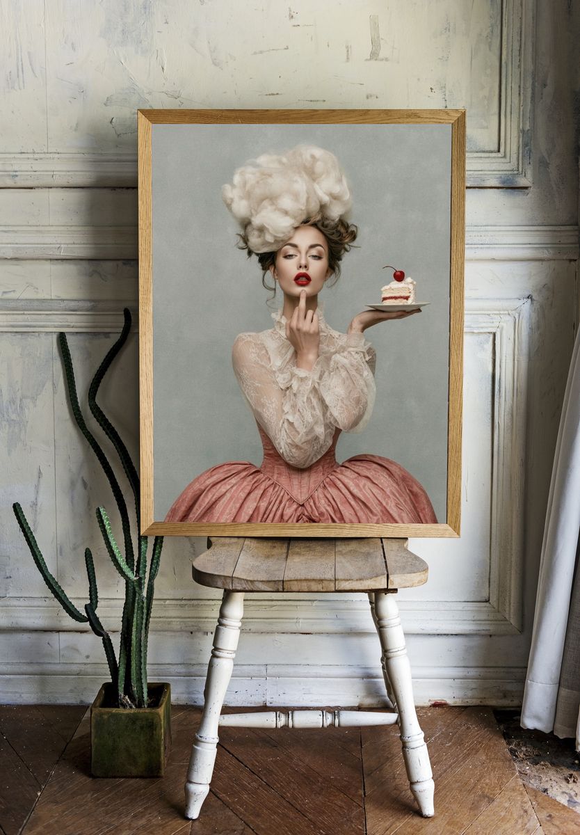 Surreal Fashion Portrait Print. room preview