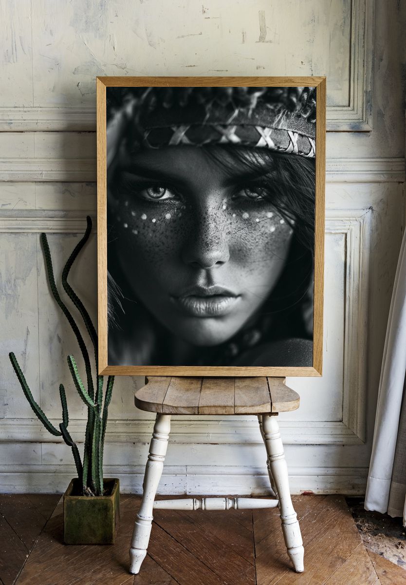 Indigenous Portrait Photography Poster. — room view 1