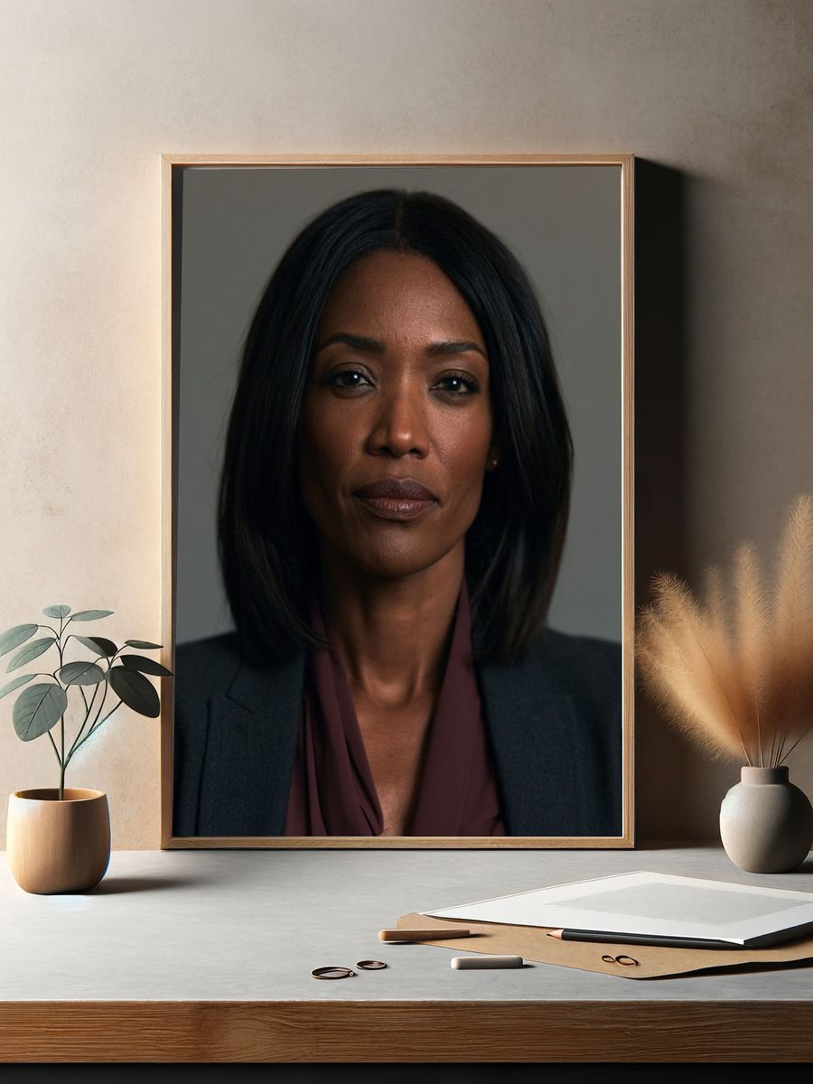 Elegant Woman Portrait Poster. — room view 2