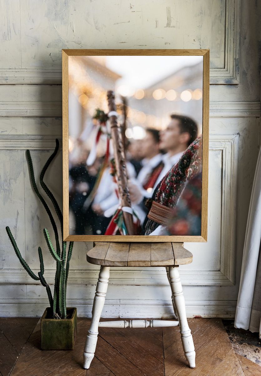 Festive Street Celebration Photography Poster. room preview