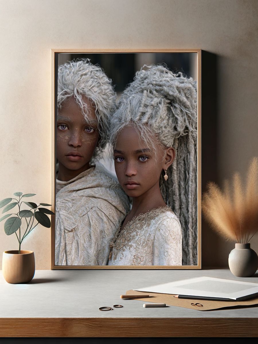 Twin Portrait Photography Poster. — room view 2