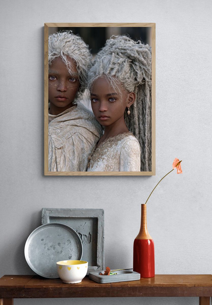 Twin Portrait Photography Poster. — room view 3