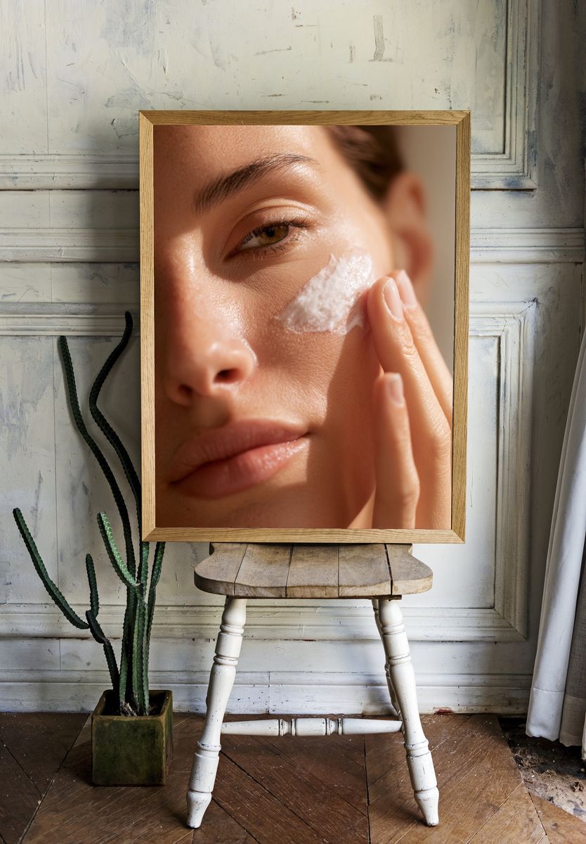 Skincare Portrait Photography Poster. — room view 1