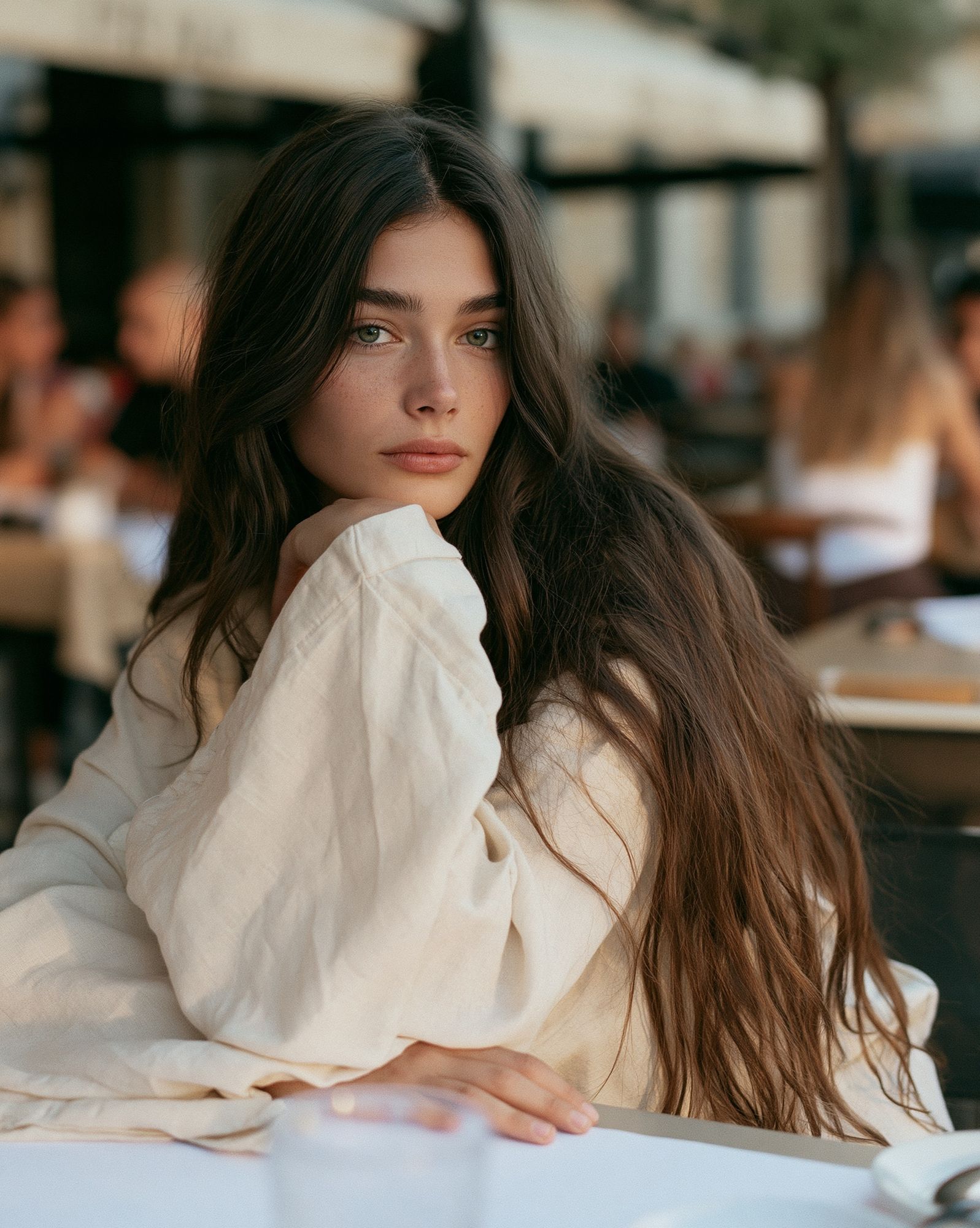 Elegant Café Portrait Print. poster — photography art