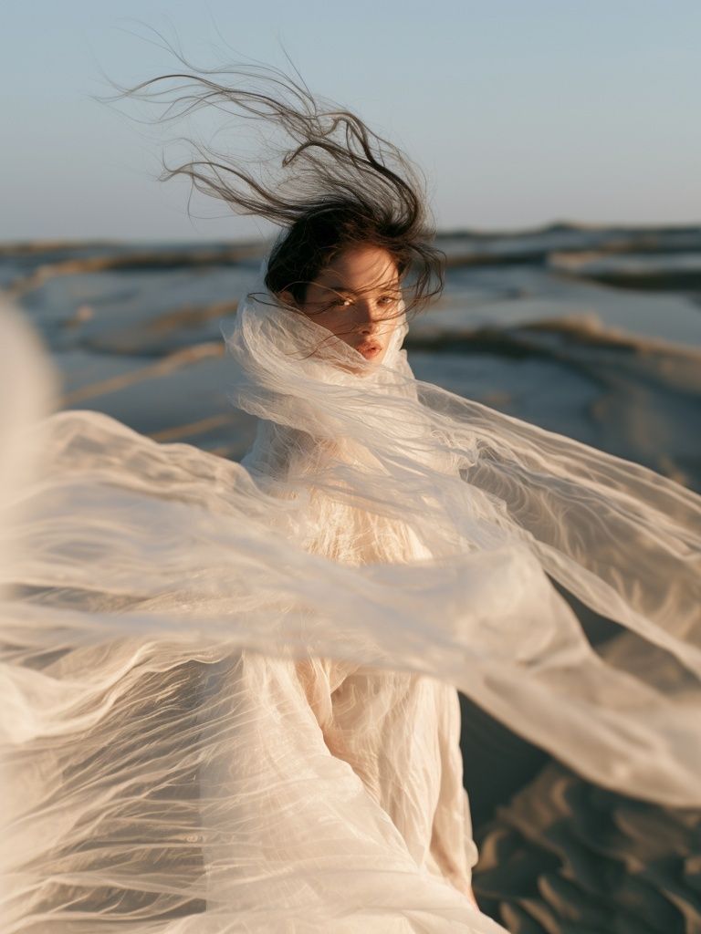 Windblown Portrait Photography Poster. poster — photography art
