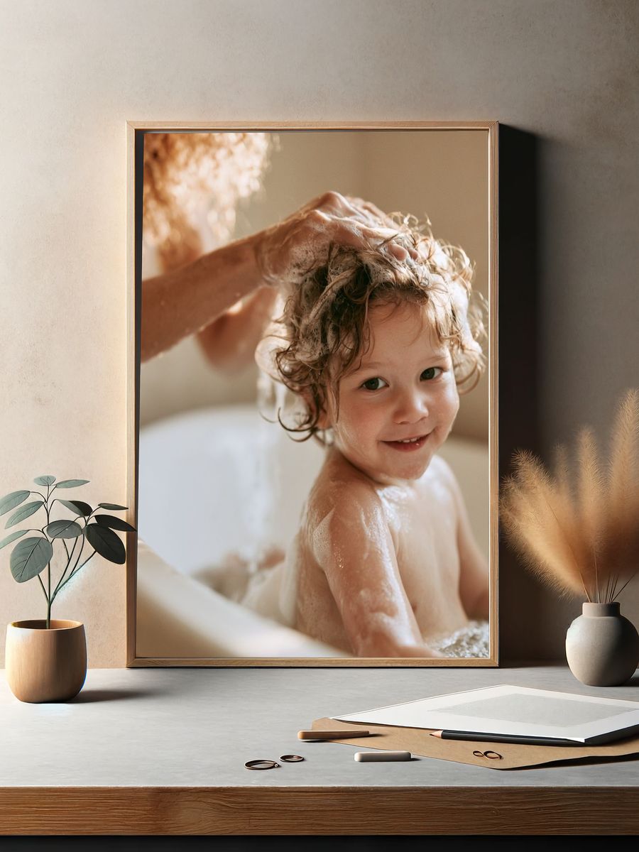 Bath Time Portrait Photography Poster. — room view 2
