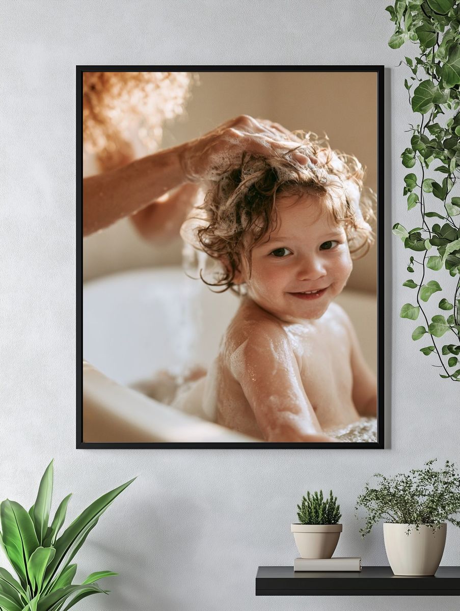 Bath Time Portrait Photography Poster. — room view 4