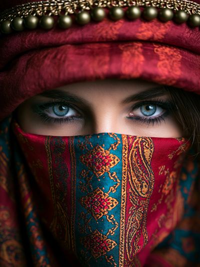 Veiled Eyes Portrait Poster.