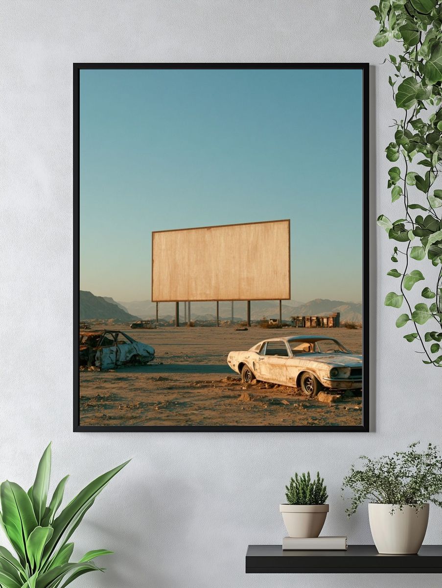 Desert Drive-In Ruins Photography Print. — room view 4