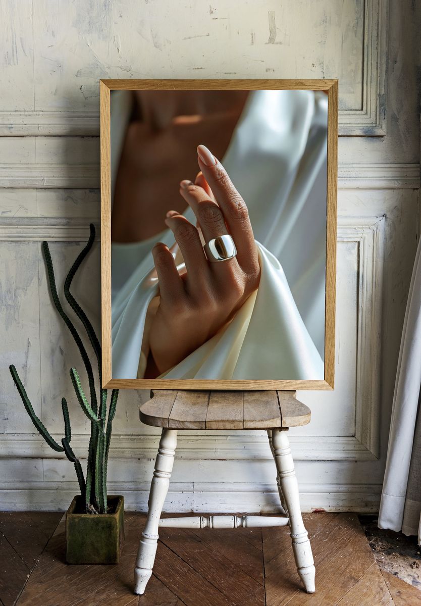Elegant Hand Portrait Print. — room view 1