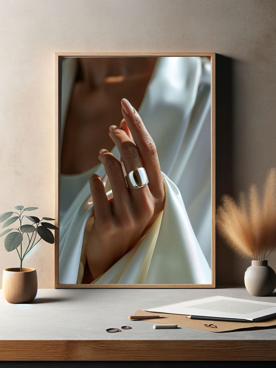 Elegant Hand Portrait Print. — room view 2
