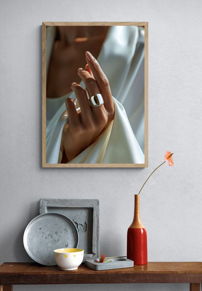 Elegant Hand Portrait Print. — room view 3