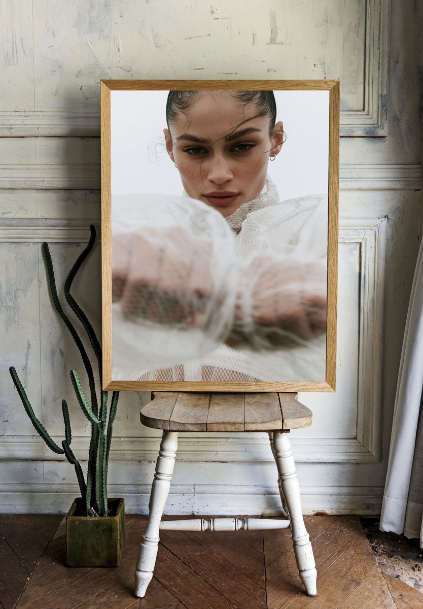 Editorial Fashion Portrait Poster. — room view 1