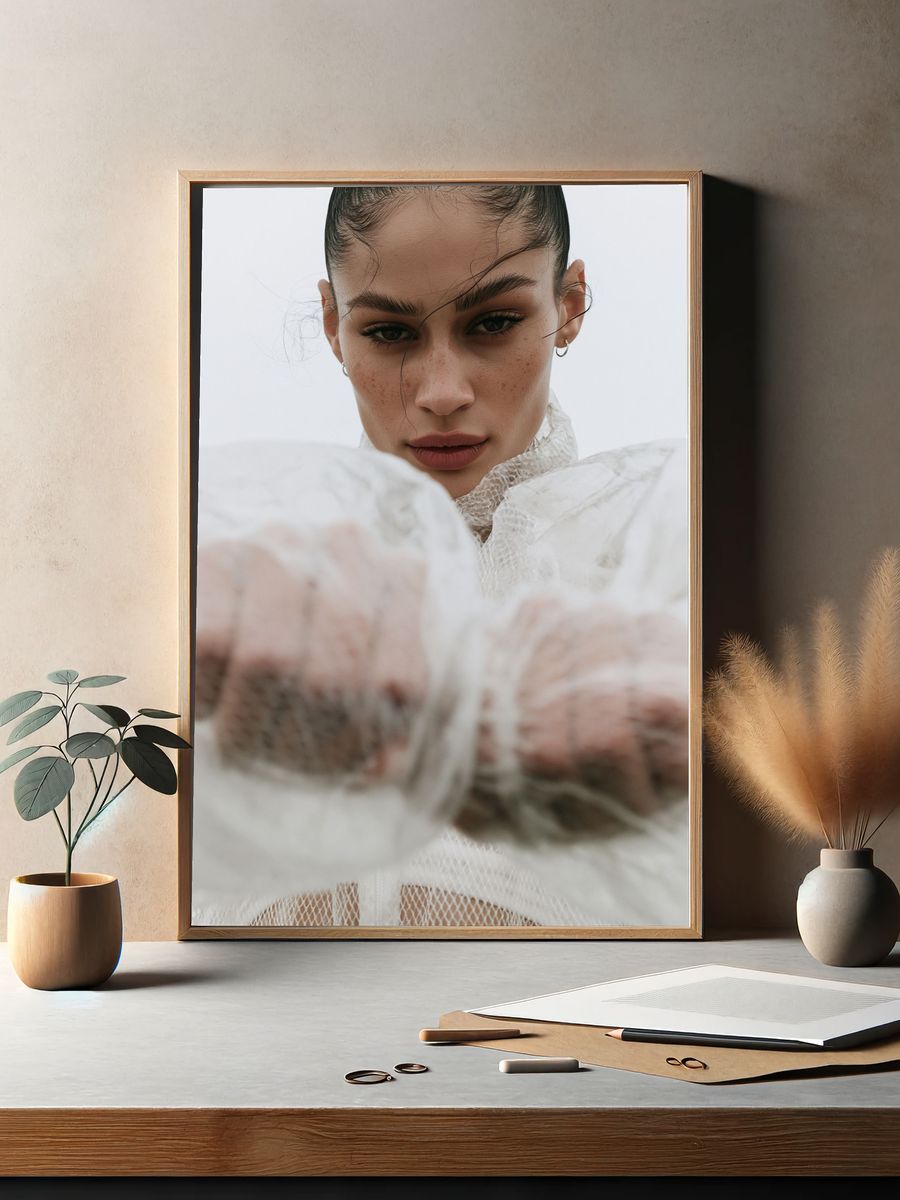 Editorial Fashion Portrait Poster. — room view 2