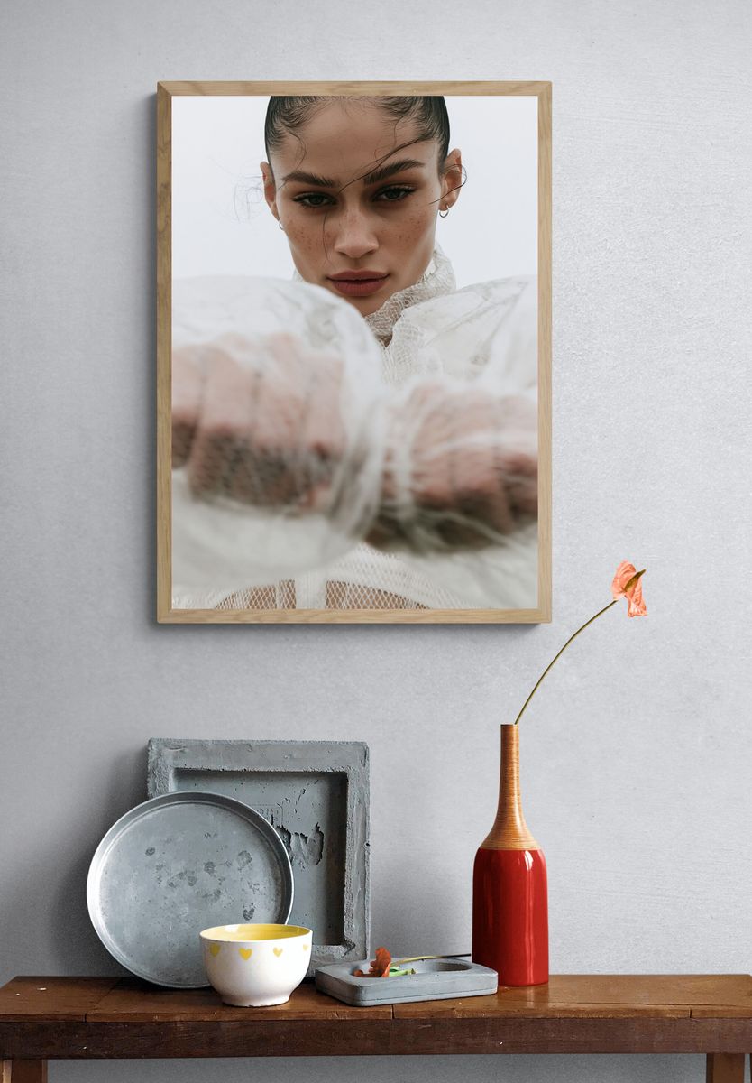 Editorial Fashion Portrait Poster. — room view 3