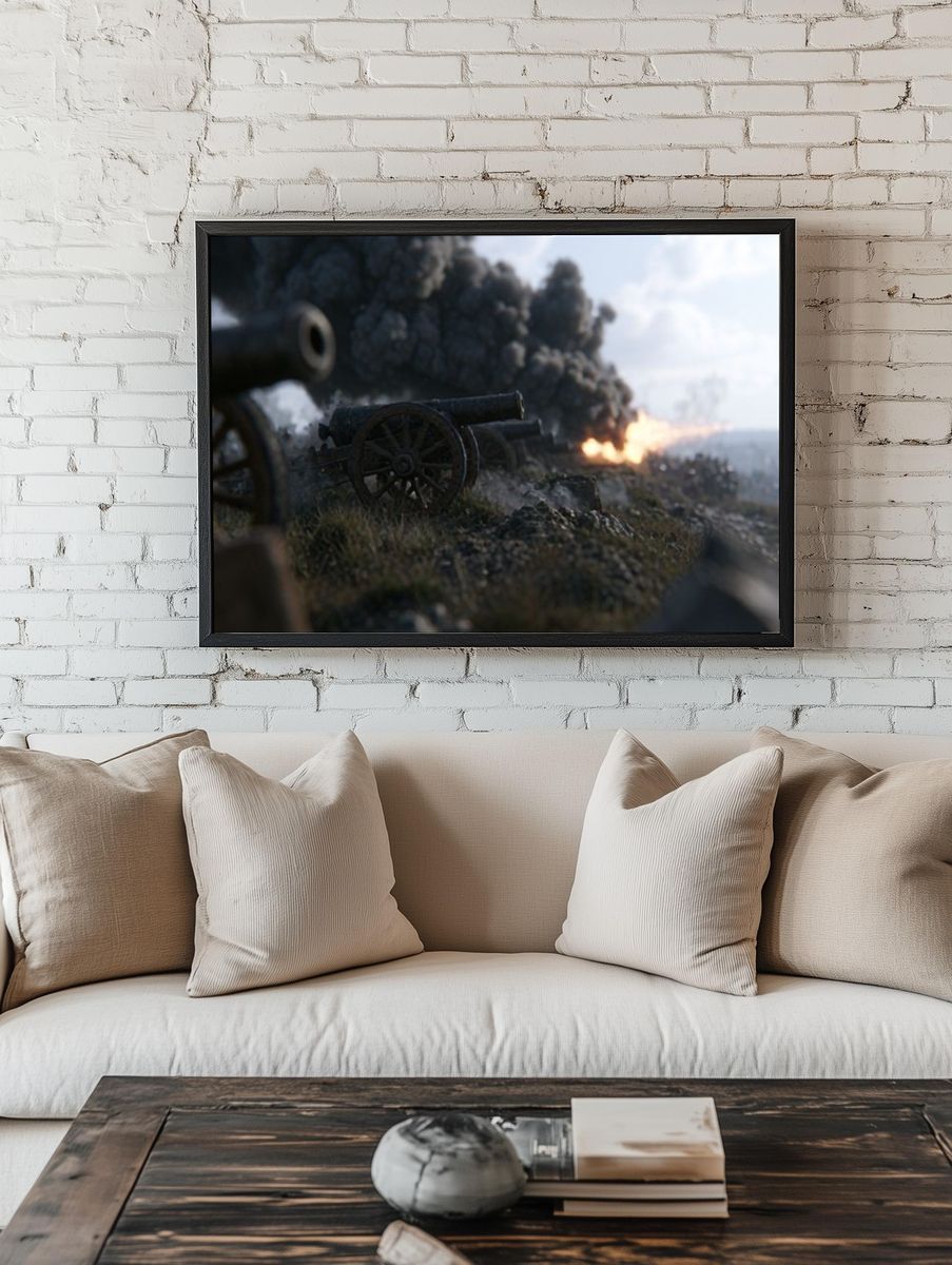 Battlefield Cannon Smoke Poster. — room view 1