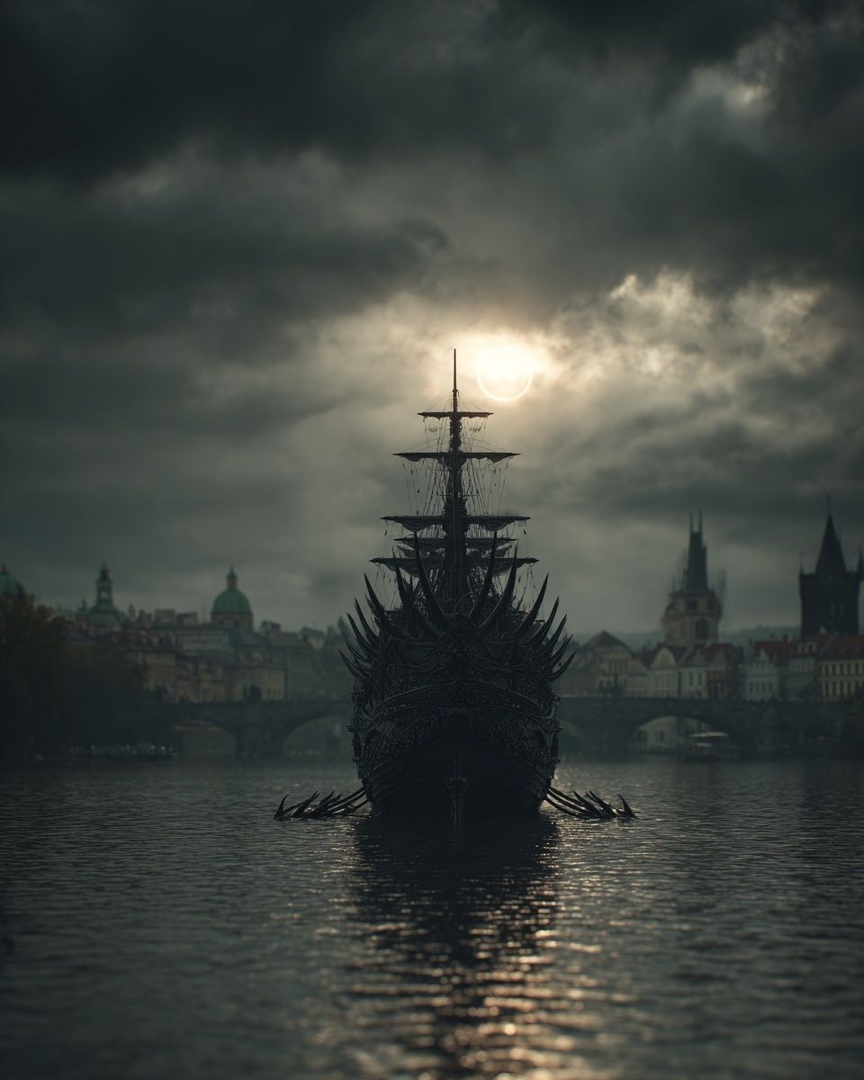 Dark Gothic Ship Poster. poster detail