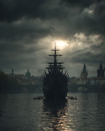 Dark Gothic Ship Poster. poster print