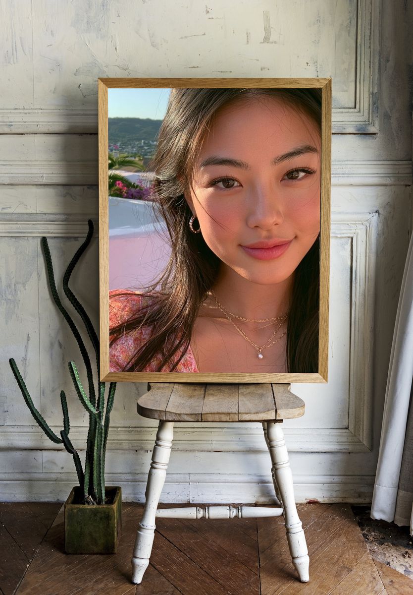 Sunlit Portrait Photography Poster. — room view 1