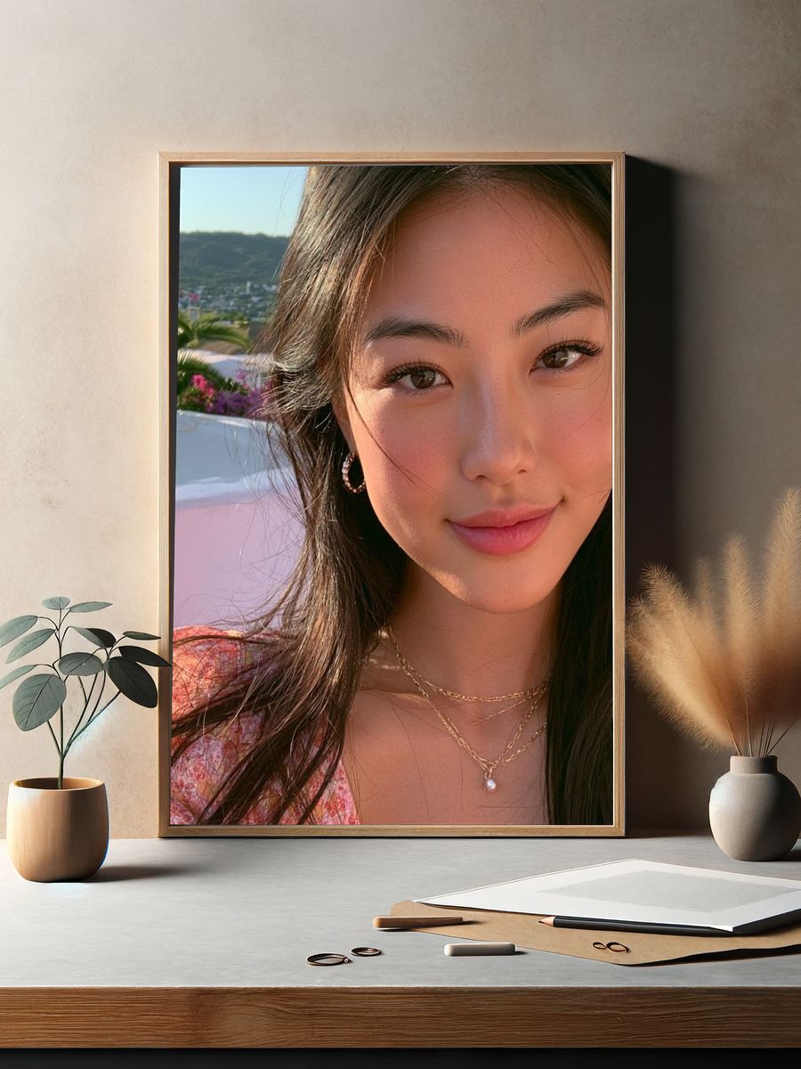 Sunlit Portrait Photography Poster. — room view 2