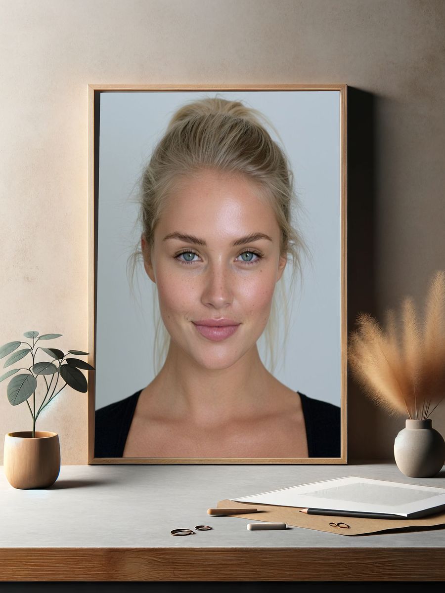 Blonde Portrait Photography Poster. — room view 2
